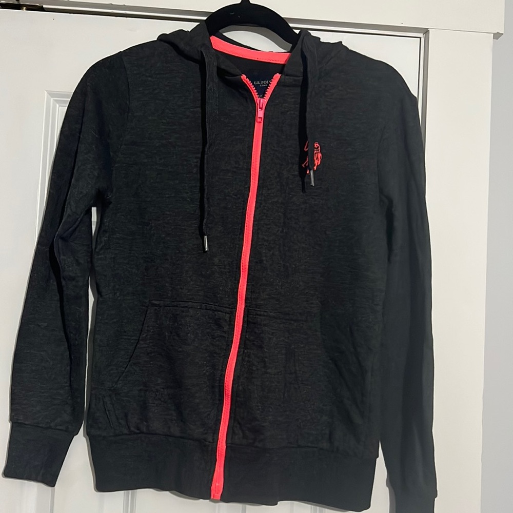 US POLO ASSN. size small grey zip up